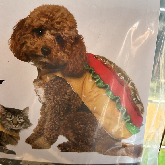 NWT Vibrant Life Halloween HotDog Costume Jack Russell Pug Shih Tzu Cat Back 13” - Picture 13 of 16